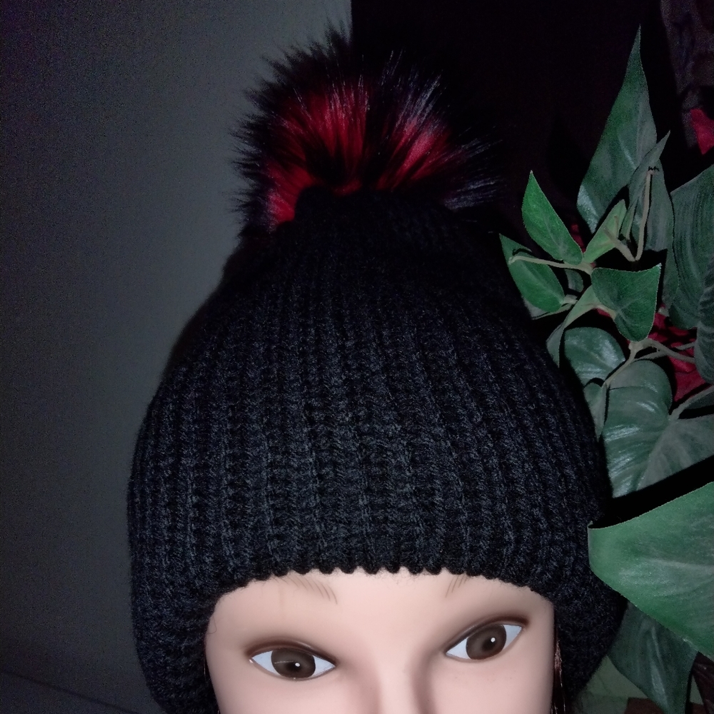 Knitted Pom-pom beanie NWOT